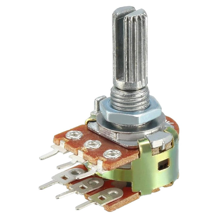 Potenciómetro Lineal B 20mm Doble 6 pines - Tecneu