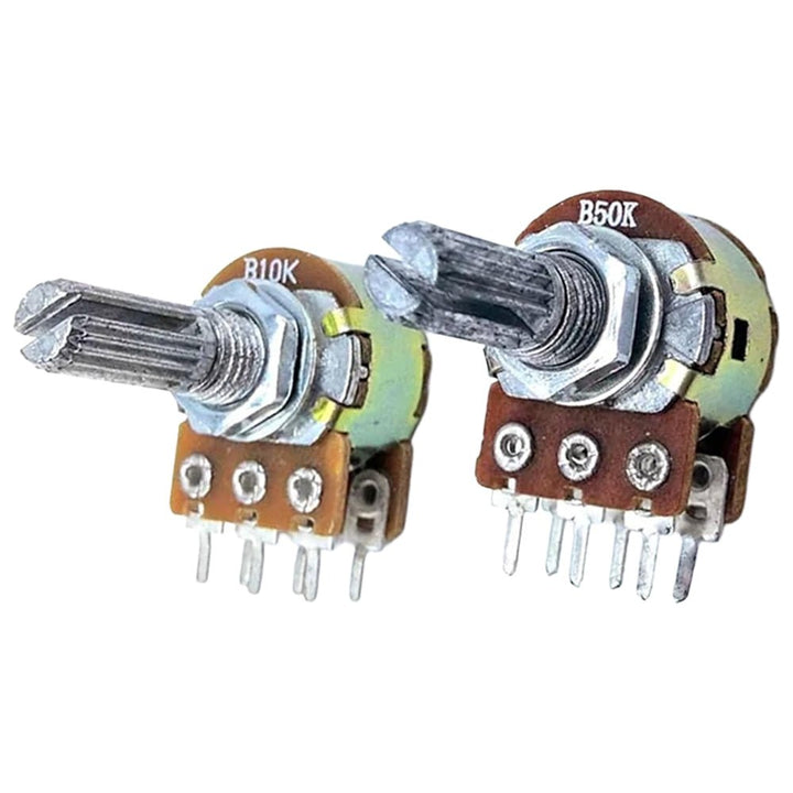 Potenciómetro Lineal B 20mm Doble 6 pines - Tecneu