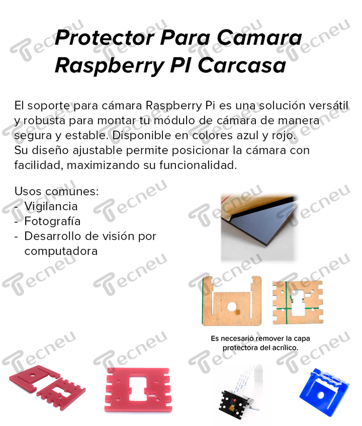 Protector Para Camara Raspberry PI Carcasa Case - Tecneu