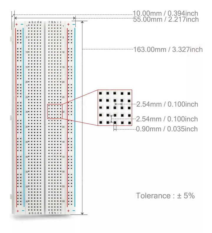 Protoboard 830 Puntos, Proto - Tecneu