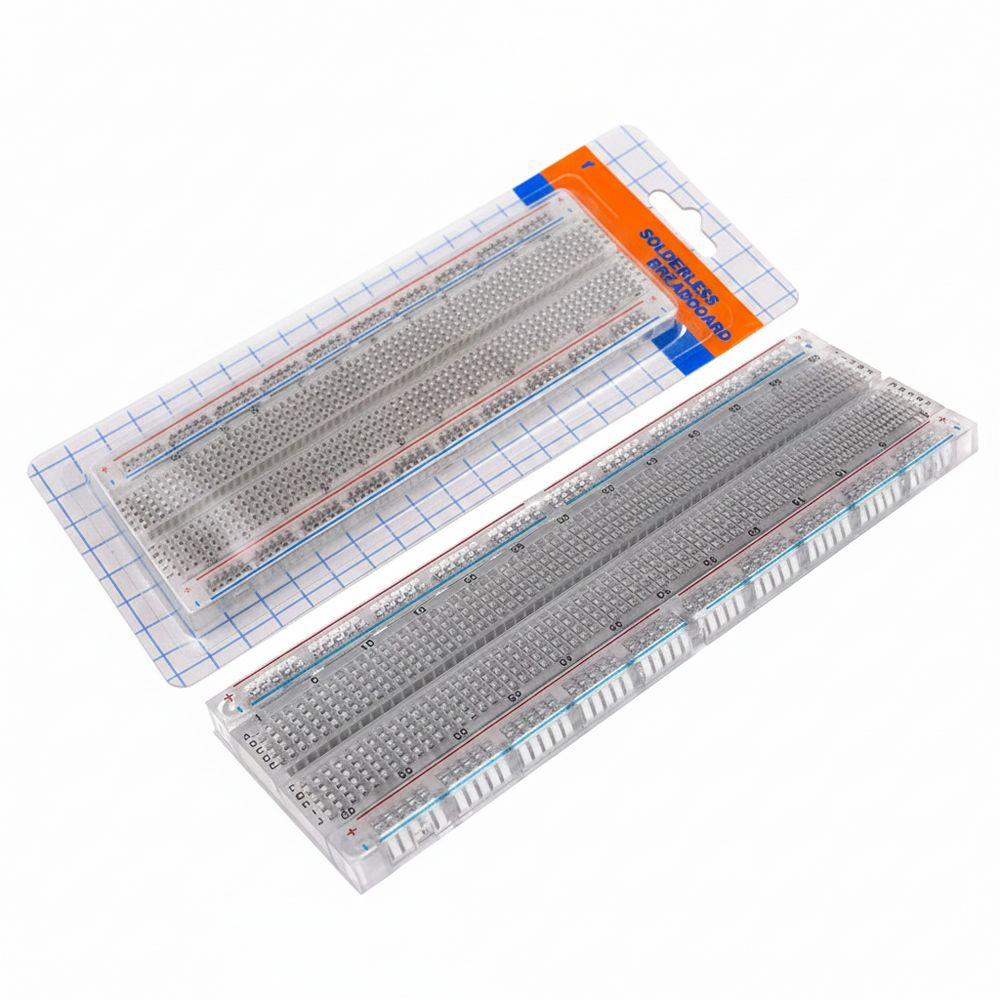 Protoboard Transparente 830 Puntos Mb-102 Para Pruebas Pcb