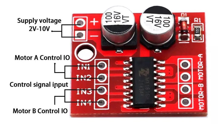 Puente H Mx1508 Mini L298n Doble Pwm Driver Motor - Tecneu