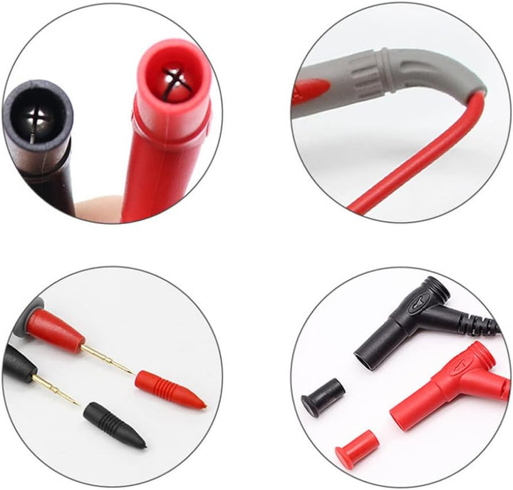 Puntas para multímetro tipo aguja 1000V 20A + pinzas tipo caimán - Tecneu