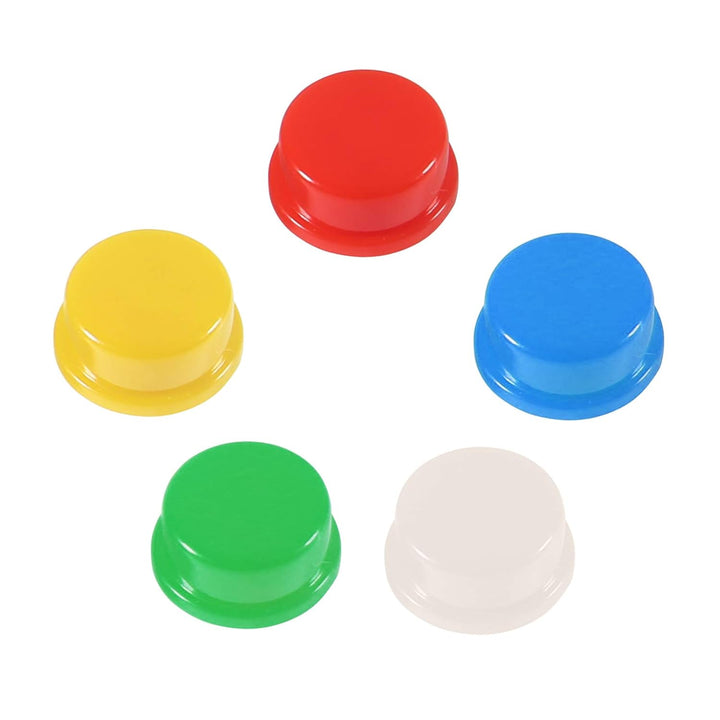 Push Button 12x12mm 4 Pines Con Capuchón Colores - Tecneu