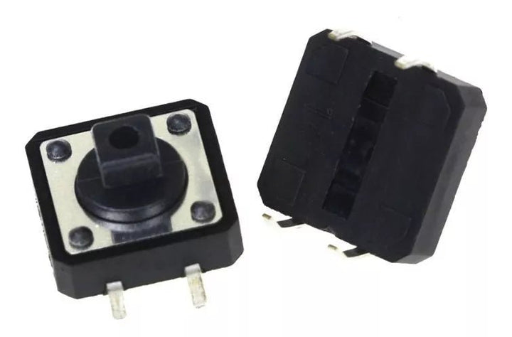 Push Button 12x12mm 4 Pines Con Capuchón Colores - Tecneu