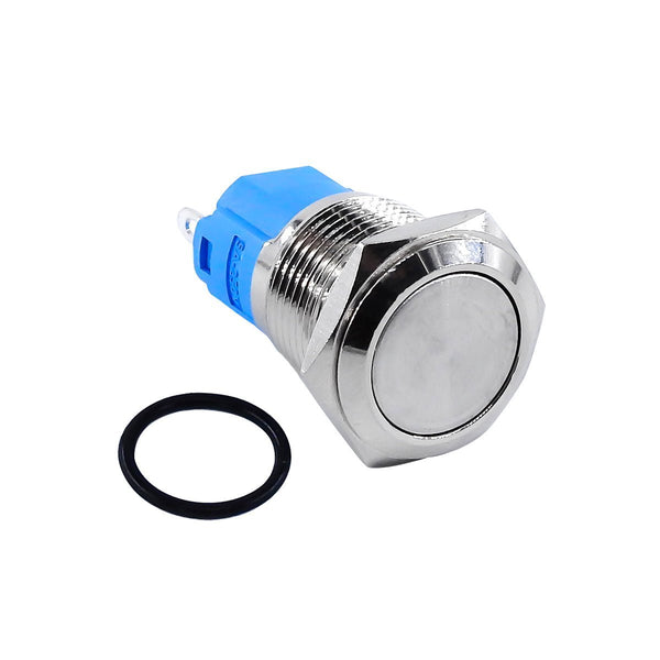 Push Button Metal 12v 250v 5a Interruptor On/off 16mm Na/ Nc - Tecneu