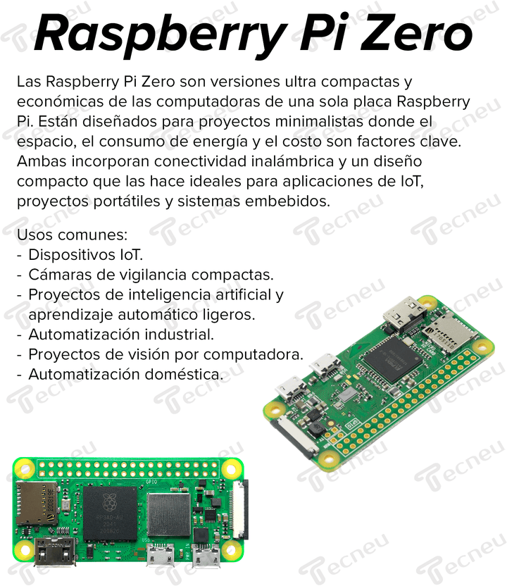 Raspberry Pi Zero 2W Cortex - A53 1 GHz WiFi y Bluetooth - Tecneu