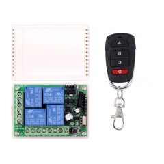 Receptor de relé de radiofrecuencia de 4 canales Control Remoto 433mHz