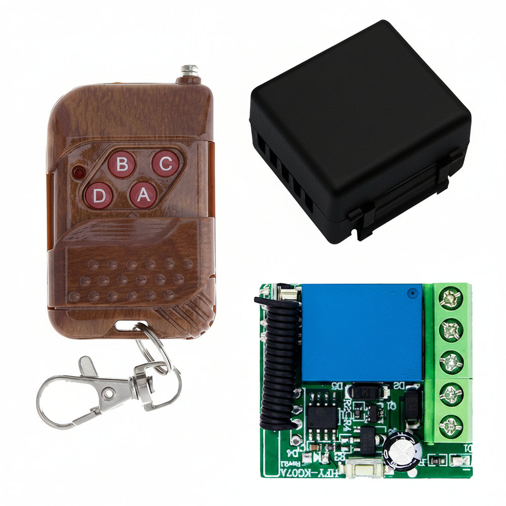 Receptor Rf Relevador Remoto 433mhz Garage Para Chapas Portones 12v