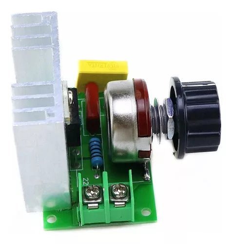 Regulador De Voltaje Dimmer Luz Velocidad 110vac 20a 4000w - Tecneu