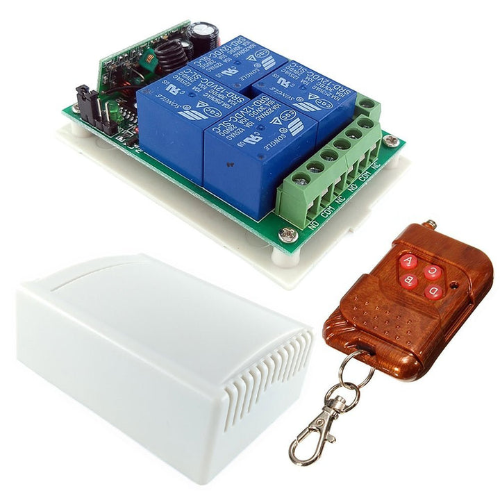 Relay Control Remoto 4 Canales 12v 433 Mhz Inalámbrico Rf - Tecneu
