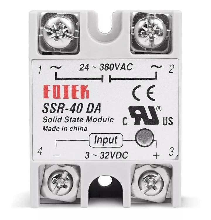 Relé Estado Sólido Ssr 25da 40da/aa Con Disipador Enfriador - Tecneu