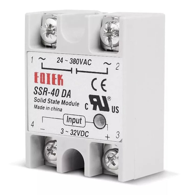 Relé Estado Sólido Ssr 25da 40da/aa Con Disipador Enfriador - Tecneu