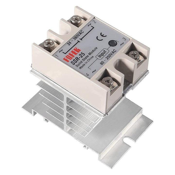 Relé Estado Sólido Ssr 25da 40da/aa Con Disipador Enfriador - Tecneu