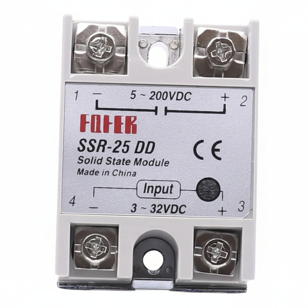 Relevador De Estado Sólido SSR-25 DD Relé 5-200V DC 25A