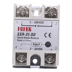 Relevador De Estado Sólido SSR-25 DD Relé 5-200V DC 25A