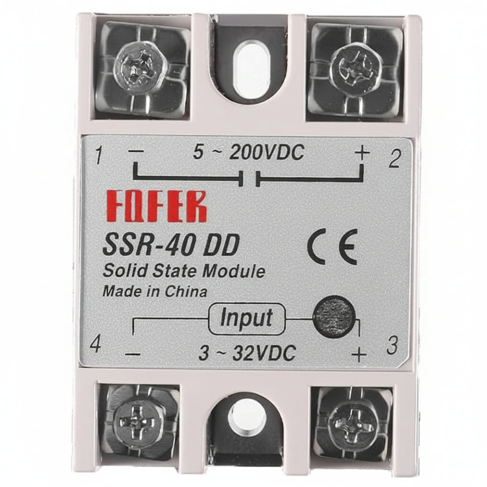 Relevador De Estado Sólido SSR-40 DD Relé 5-200VDC 40A