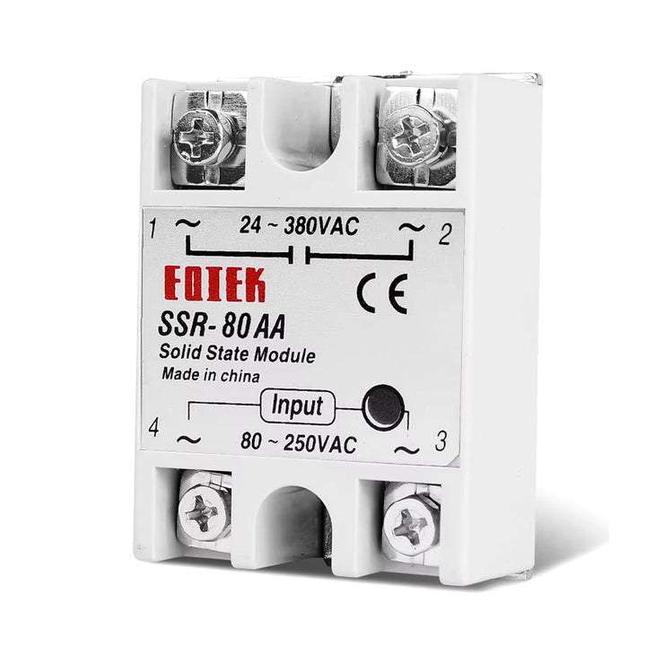 Relevador De Estado Sólido Ssr - 80 AA Relé 80A 24 - 380VAC Led - Tecneu