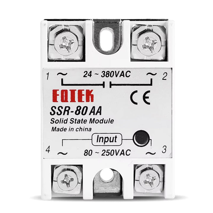 Relevador De Estado Sólido Ssr - 80 AA Relé 80A 24 - 380VAC Led - Tecneu