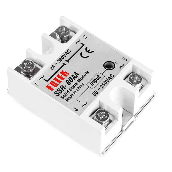 Relevador De Estado Sólido Ssr - 80 AA Relé 80A 24 - 380VAC Led - Tecneu