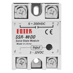 Relevador De Estado Sólido SSR-80 DD Relé 5-200VDC 80A
