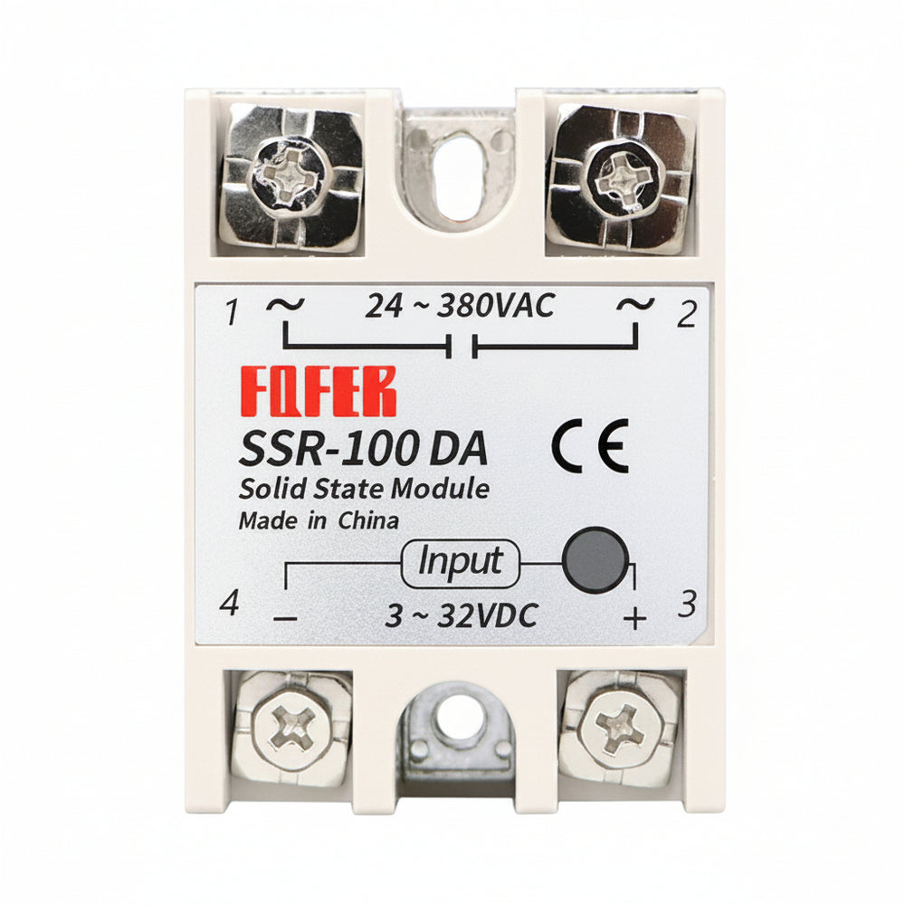 Relevador Estado Sólido SSR-100DA Relay 100A VDC VAC 24-380v Led