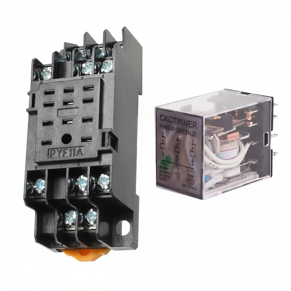 Relevador Industrial Control Bobina My3nj + Base PF118A