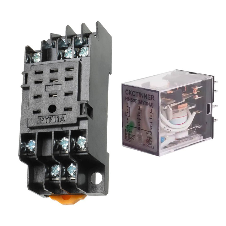 Relevador Industrial Control Bobina My3nj + Base PF118A - Tecneu