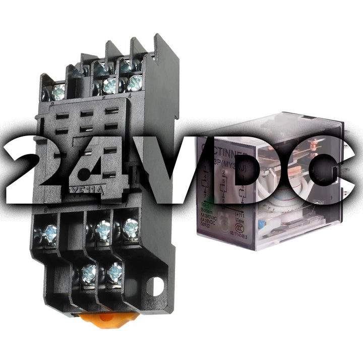 Relevador Industrial Control Bobina My3nj + Base PF118A - Tecneu