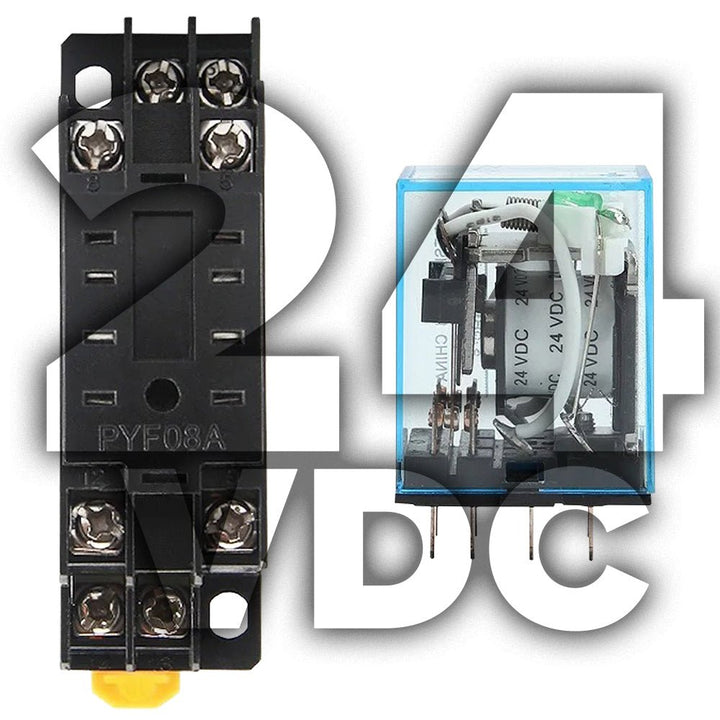 Relevador Industrial Relay Control Bobina My2nj + Base PFY08A - Tecneu