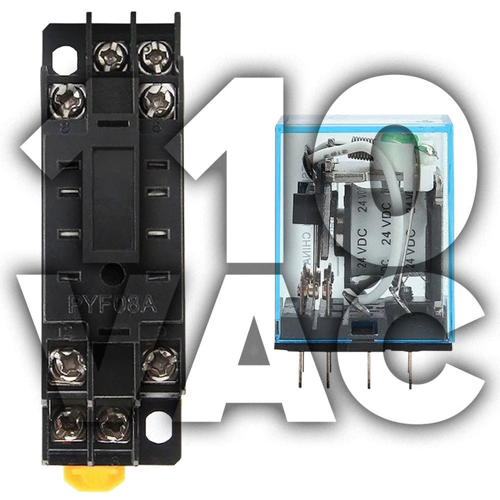 Relevador Industrial Relay Control Bobina My2nj + Base PFY08A - Tecneu