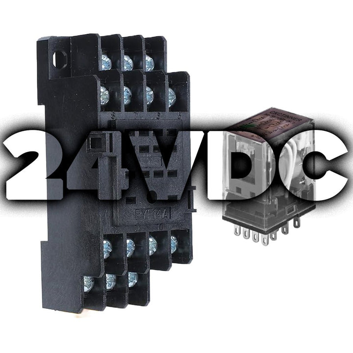 Relevador Industrial Relay Control MY4NJ + Base PYF14A - Tecneu
