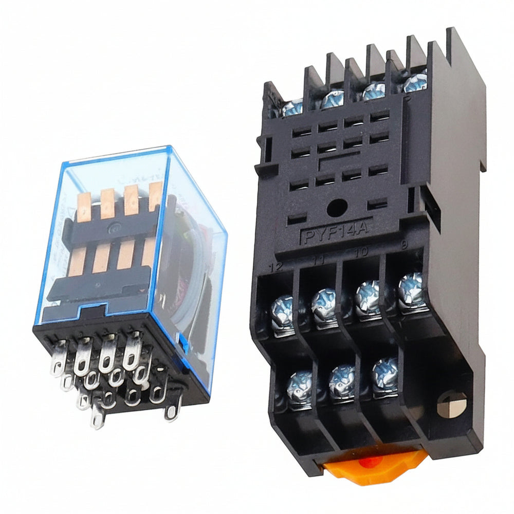 Relevador Industrial Relay Control MY4NJ + Base PYF14A