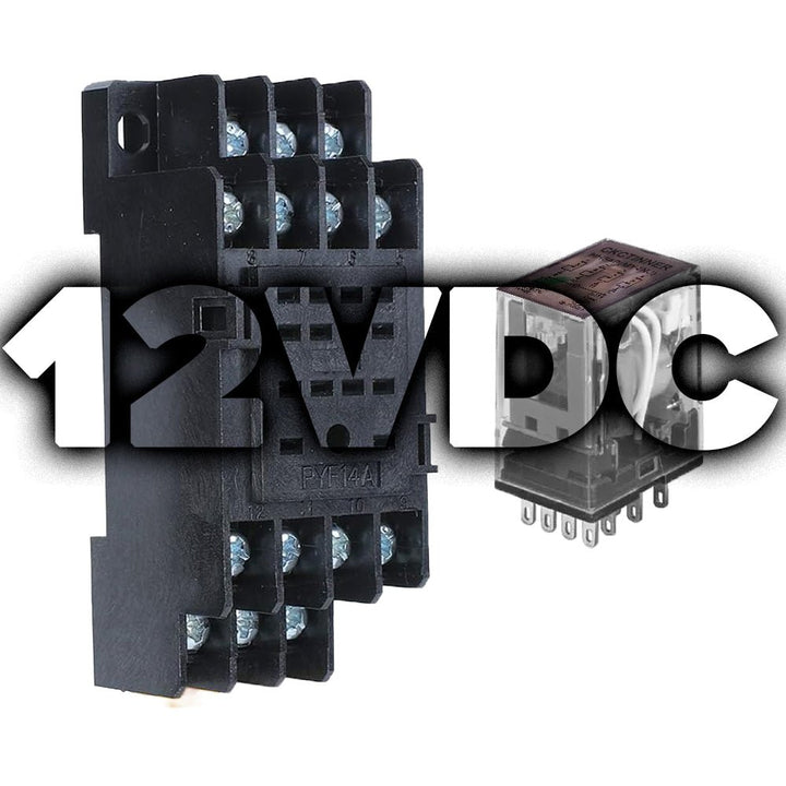 Relevador Industrial Relay Control MY4NJ + Base PYF14A - Tecneu