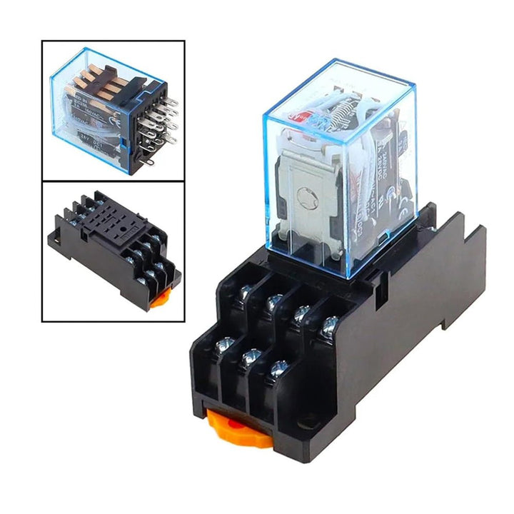 Relevador Industrial Relay Control MY4NJ + Base PYF14A - Tecneu