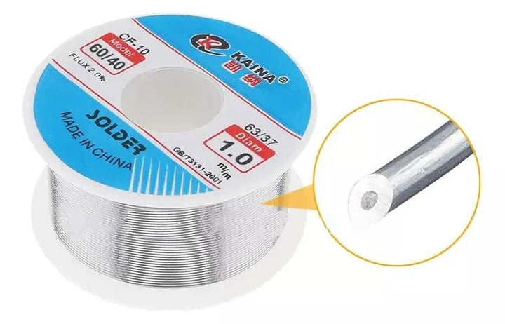 Rollo De Soldadura 100 Grs Aleacion 60/40 Estaño/ Plomo 1 Mm - Tecneu