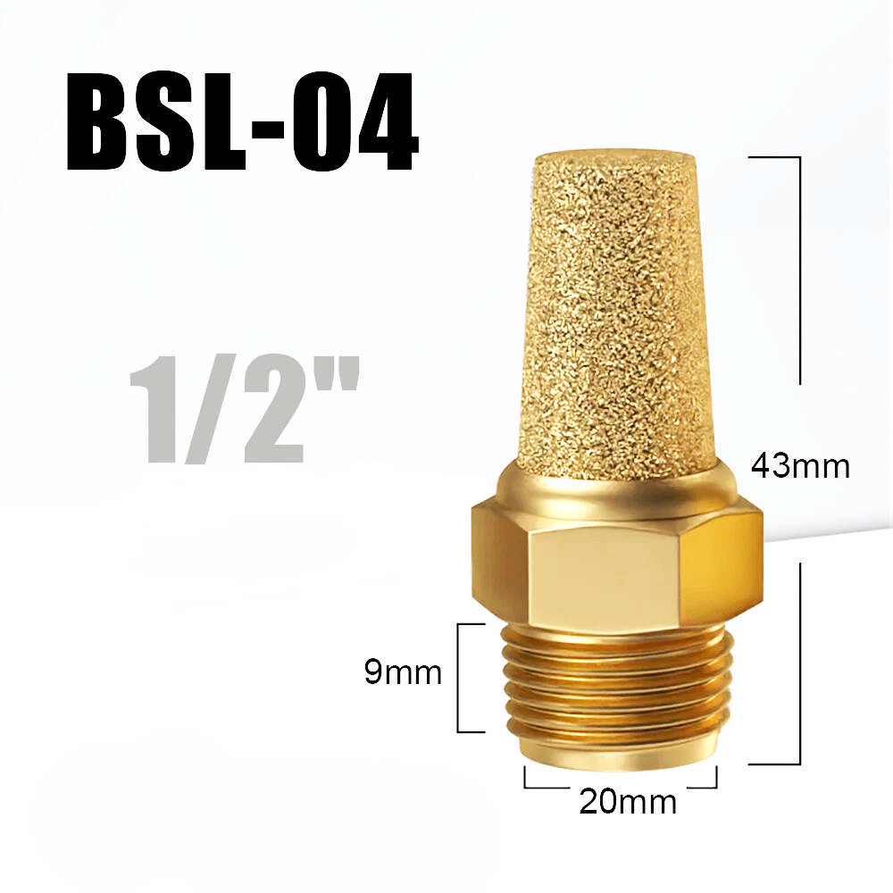 Silenciador Neumático BSL-04 Rosca 1/2” BSPT