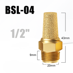 Silenciador Neumático BSL-04 Rosca 1/2” BSPT