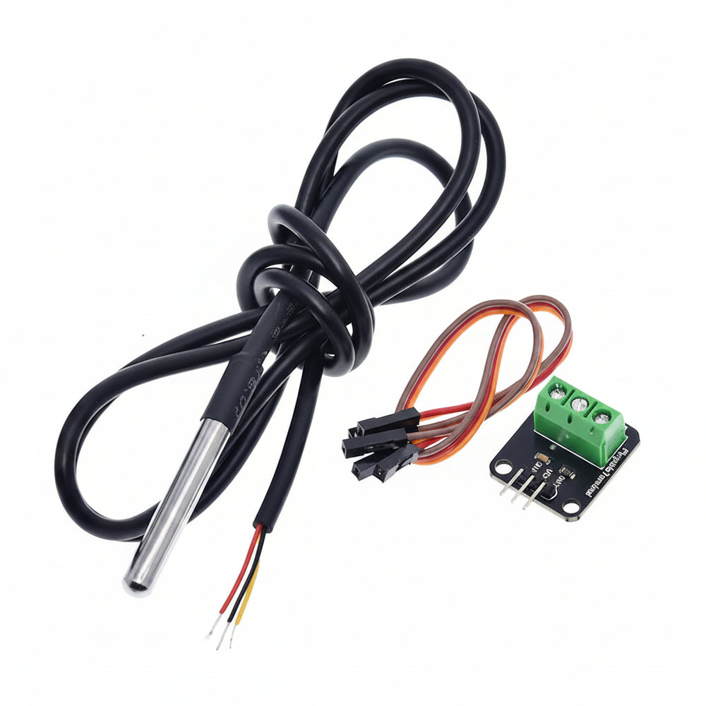Sensor De Temperatura Digital Ds18b20 Sumergible + Adaptador