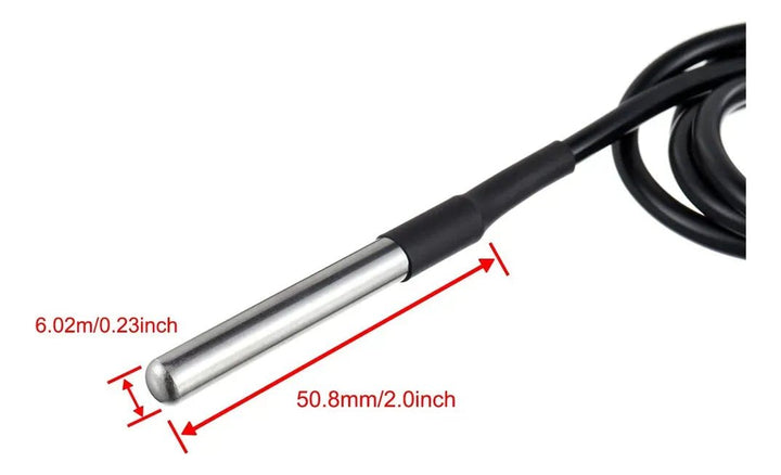 Sensor De Temperatura Ds18b20 A Prueba De Agua - Tecneu