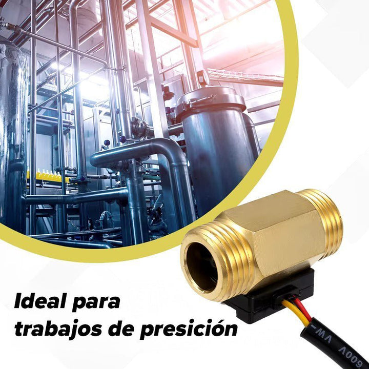 Sensor Flujo De Agua Liquido 1/2" Caudal Metálico Yf - b1 25L/min - Tecneu