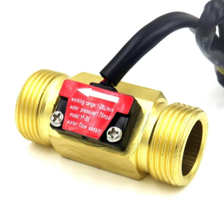 Sensor Flujo De Agua Liquido 3/4" Caudal Metálico Yf - b6 30lts - Tecneu