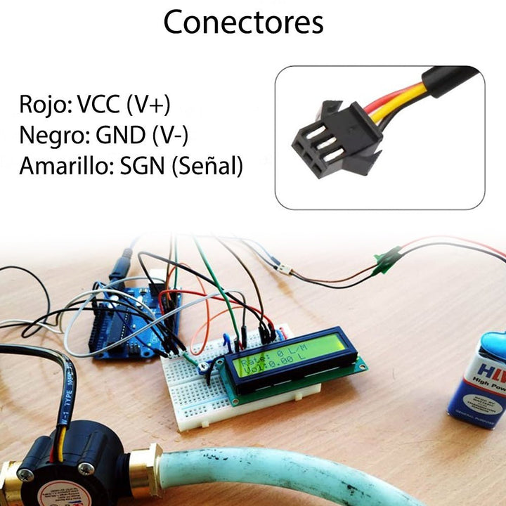 Sensor Flujo De Agua Liquido 3/4" Caudal Metálico Yf - b6 30lts - Tecneu
