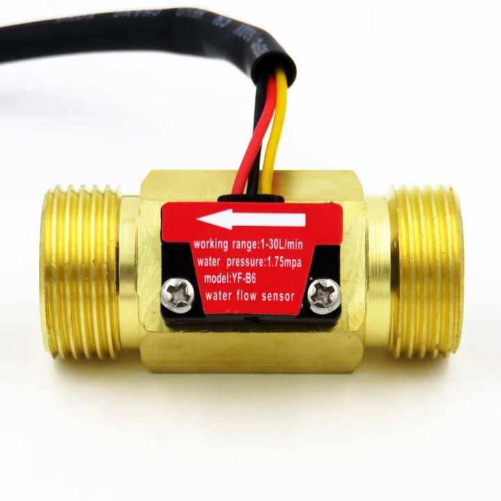 Sensor Flujo De Agua Liquido 3/4" Caudal Metálico Yf - b6 30lts - Tecneu