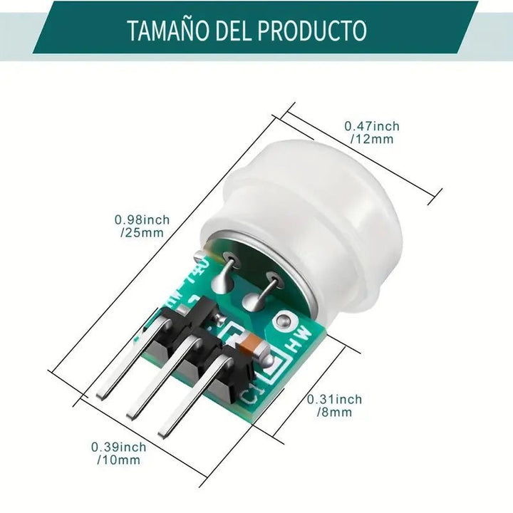 5PCS AM312 PIR Motion Body Human Sensor Mini IR Infrared Pyroelectric Detector E - Foto 2