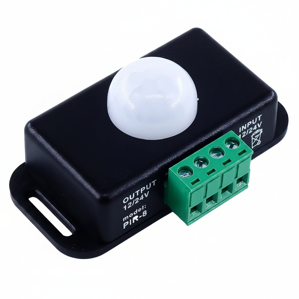 Sensor Pir De Movimiento 12v-24v 8a Interruptor Ajustable