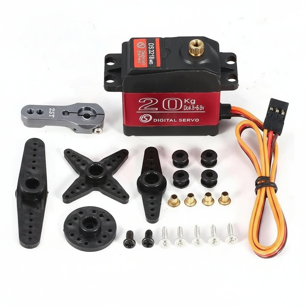 Servomotor Ds3218 giro 360° 21 kg Alto torque Engranes de Metal