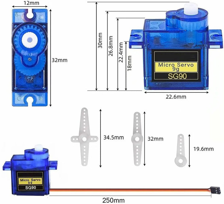 Servomotor Micro Sg90 180° - Tecneu