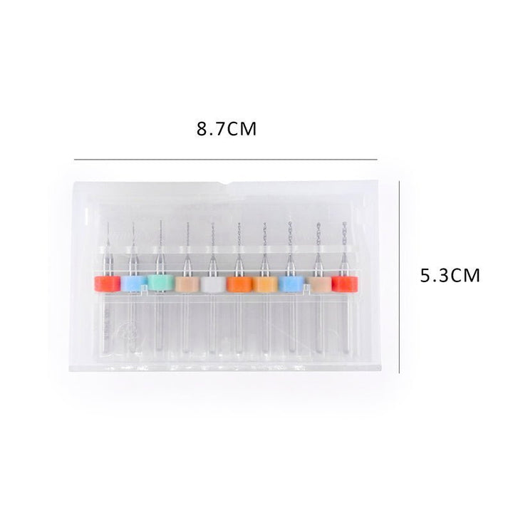 Set 10 Brocas Tungsteno 0.3 - 1.2 Mm Pcb Router Cnc Mototool - Tecneu