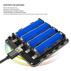 Soporte Para 4 Pilas 18650 3-5v 3a Arduino Raspberry Esp32